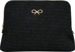 man&ograve;u Kulturbeutel schwarz Glitzer