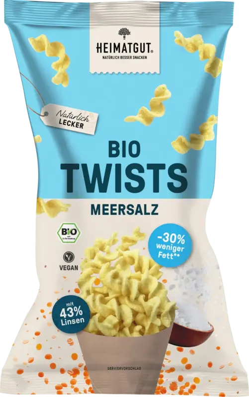 HEIMATGUT Knabbergeb&auml;ck Twists Meersalz