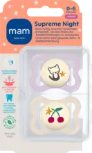 dm drogerie markt mam Schnuller Supreme Night rosa/gelb 0-6 Monate