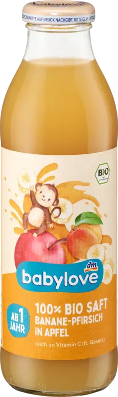 babylove Saft Banane-Pfirsich in Apfel, ab 1 Jahr