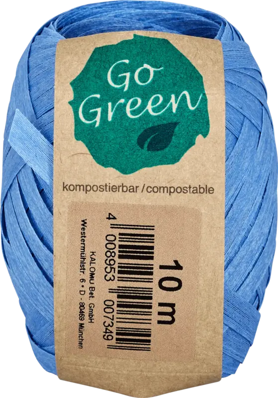 Go Green Geschenkband kompostierbar mittelblau