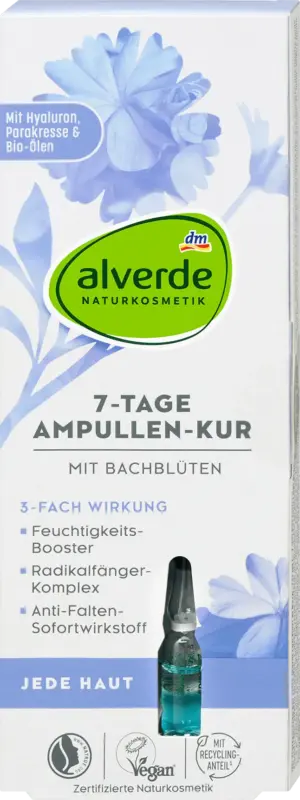 alverde NATURKOSMETIK Ampullen 7-Tage-Kur mit Bachbl&uuml;ten