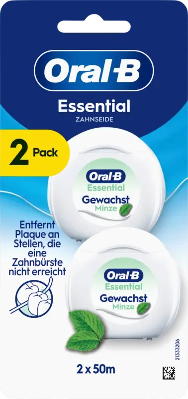 Oral-B Zahnseide Essential Gewachst Minze (2 x 50 m)