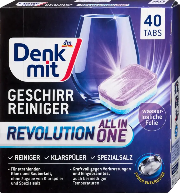Denkmit Geschirrsp&uuml;lmittel-Tabs Revolution All in One