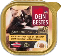 Dein Bestes Katzennassfutter reich an H&auml;hnchengeschnetzeltem an feiner Rahmsauce