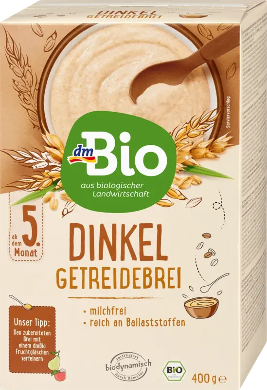 dmBio Getreidebrei Dinkel ab dem 5. Monat