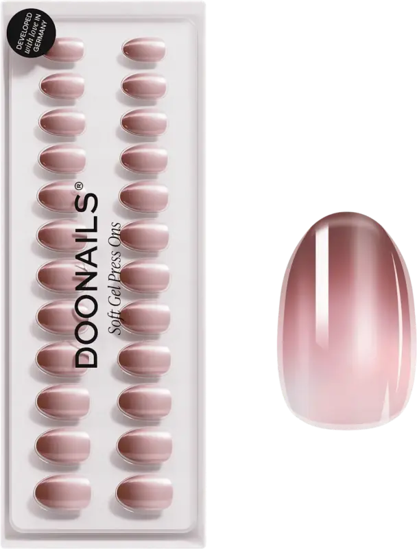 Doonails K&uuml;nstliche N&auml;gel Press Ons Short Round Brownie