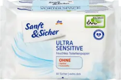 Sanft&Sicher Feuchtes Toilettenpapier Ultra Sensitive Vorteilspack