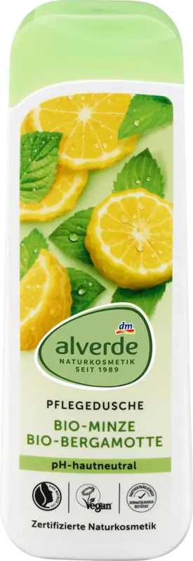 alverde NATURKOSMETIK Pflegedusche Minze Bergamotte