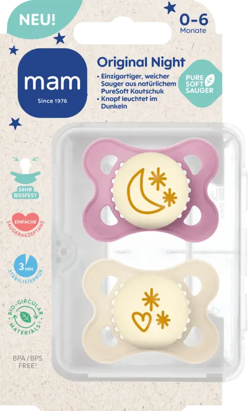 mam Schnuller Original Night lila 0-6 Monate
