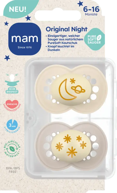 mam Schnuller Original Night beige 6-16 Monate
