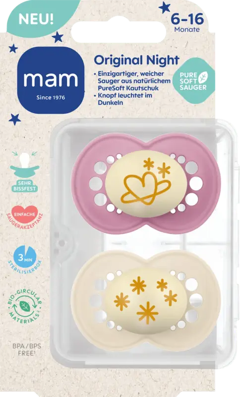 mam Schnuller Original Night lila 6-16 Monate