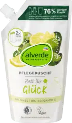 alverde NATURKOSMETIK Pflegedusche Zeit f&uuml;r Gl&uuml;ck Nachf&uuml;llbeutel