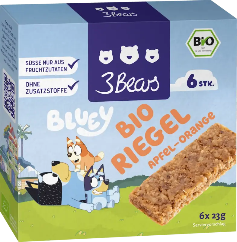 3Bears Fruchtriegel Bluey Apfel-Orange