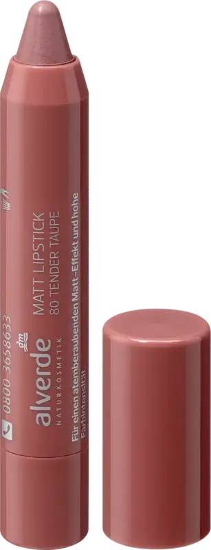 alverde NATURKOSMETIK Lippenstift Matt 80 Tender Taupe
