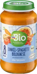 dmBio Men&uuml; Dinkel-Spaghetti Bolognese ab dem 8. Monat