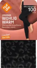 dm drogerie markt nur die Wohlig Warm Leggings Leo blickdicht, Gr. 38 - 40