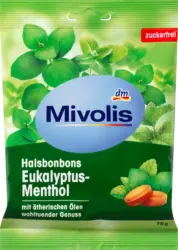 Mivolis Halsbonbons Eukalyptus-Menthol zuckerfrei