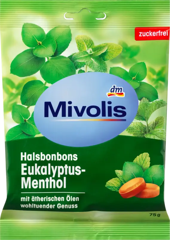 Mivolis Halsbonbons Eukalyptus-Menthol zuckerfrei