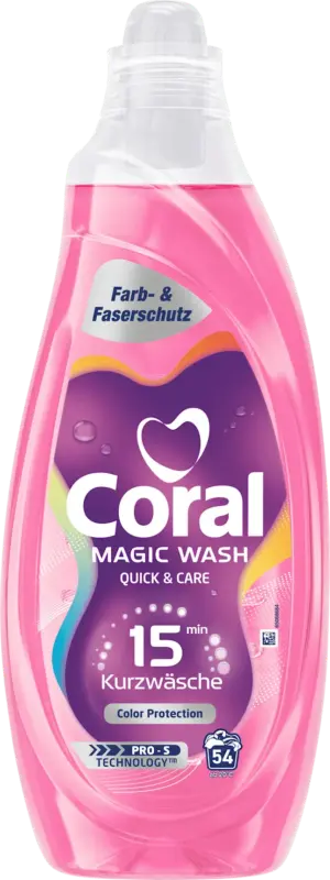 Coral Colorwaschmittel fl&uuml;ssig Magic Wash Quick & Care