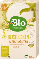 dmBio Getreidebrei Reisflocken Zartschmelzend ab dem 5. Monat