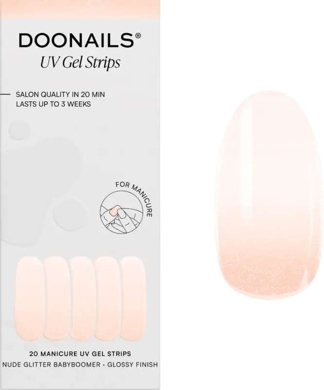 Doonails UV Nagelfolien Nude Glitter Babyboomer
