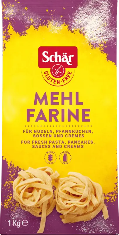 Sch&auml;r Mehl f&uuml;r Nudeln, Pfannkuchen, So&szlig;en und Cremen