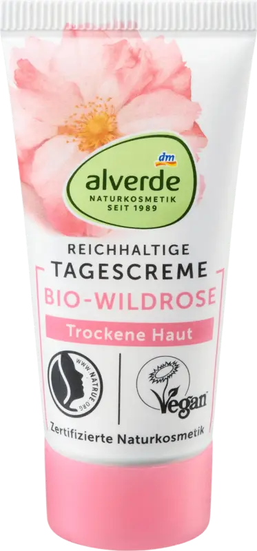 alverde NATURKOSMETIK Feuchtigkeitscreme Bio-Wildrose Reisegr&ouml;&szlig;e