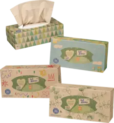Soft&Sicher Taschent&uuml;cher Box Recycling 4-lagig, sortiert