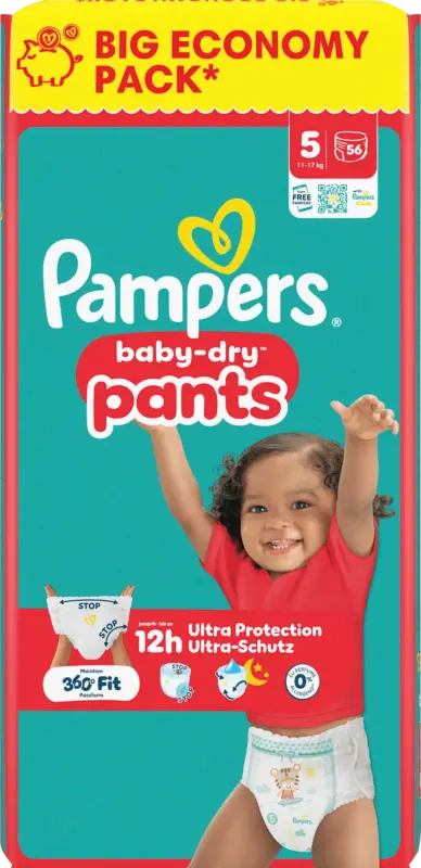 Pampers Baby Pants Baby Dry Gr. 5 (11-17 kg) Big Pack