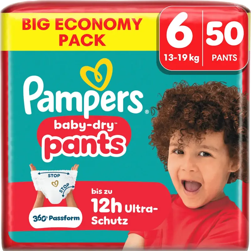Pampers Baby Pants Baby Dry Gr. 6 (13-19 kg) Big Pack