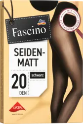 Fascino Strumpfhose Seidenmatt schwarz 20 DEN, Gr. 38/40