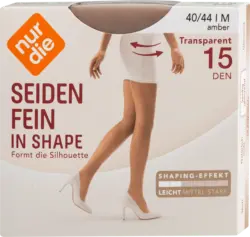nur die Seidenfein in Shape Strumpfhose amber 15 DEN, Gr. 40/44