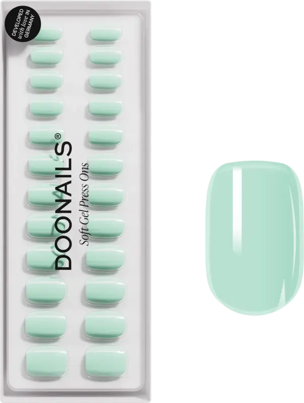 Doonails K&uuml;nstliche N&auml;gel Press Ons Short Square Cute Cucumber