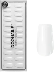 Doonails K&uuml;nstliche N&auml;gel Press Ons Short Coffin Snow White