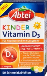 Abtei Kinder Vitamin D3 Schmelztabletten