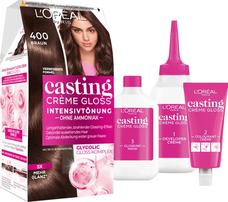 L'OR&Eacute;AL PARiS CASTING Cr&egrave;me Gloss Pflegende Intensivt&ouml;nung - Nr. 400 Braun