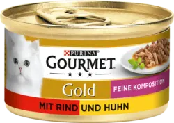 Purina Gourmet Nassfutter Katze Gold mit Rind und Huhn