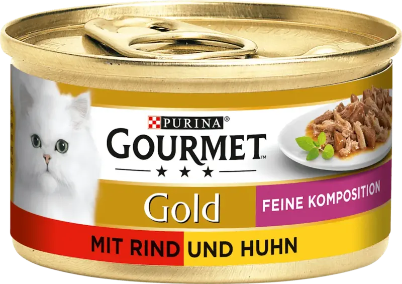 Purina Gourmet Nassfutter Katze Gold mit Rind und Huhn