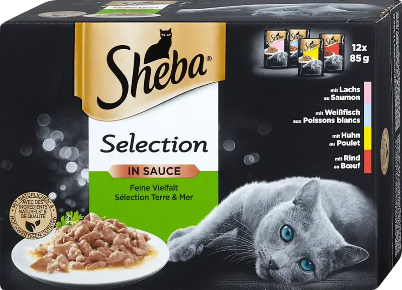Sheba Nassfutter Katze Selection in Sauce Feine Vielfalt
