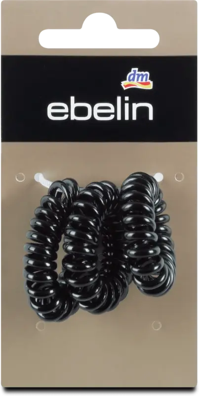 ebelin Spiral-Haargummis klein schwarz