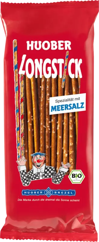 Huober Knabbergeb&auml;ck Bio Salzstangen Longsticks mit Meersalz