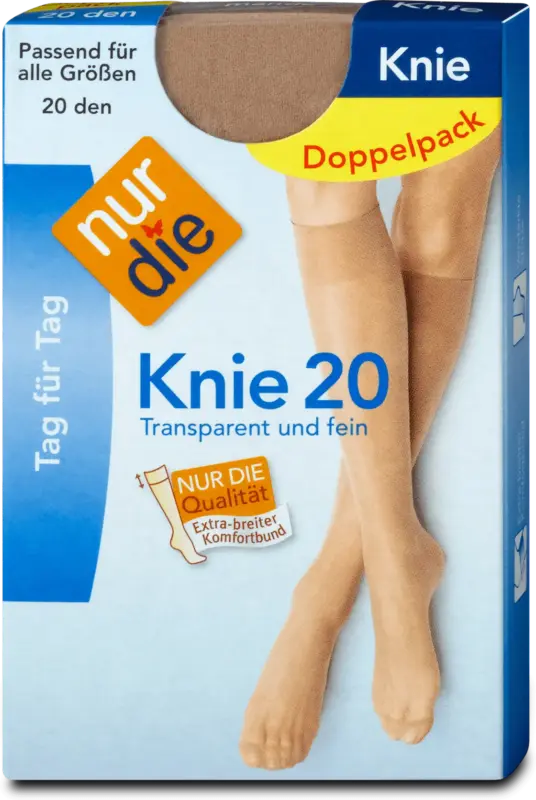 nur die Tag f&uuml;r Tag Kniestr&uuml;mpfe mandel 20 DEN (1 Paar)