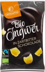 Landgarten Schokolade Bio Ingwer in Zartbitterschokolade