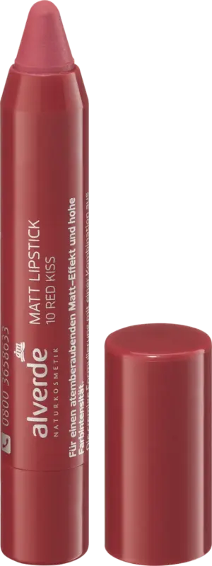 alverde NATURKOSMETIK Matt Lippenstift - Nr. 10 Red Kiss