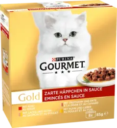 Purina Gourmet Nassfutter Katze Gold Zarte H&auml;ppchen in Sauce