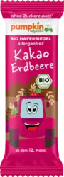 pumpkin organics Fruchtriegel mit Hafer, Kakao und Erdbeere ab 12 Monaten