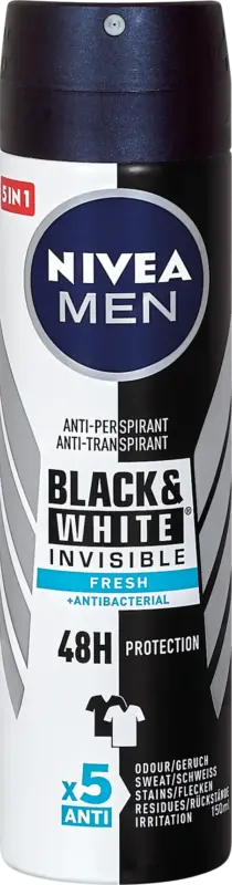 NIVEA MEN Antitranspirant Deospray Black and White Invisible Fresh