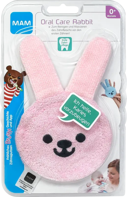mam Mundpflegefingerling Oral Care Rabbit rosa