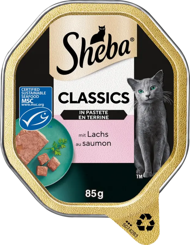 Sheba Nassfutter Katze Classics Pastete mit Lachs